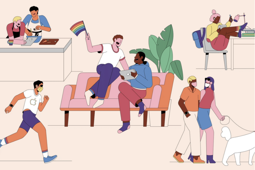 Apple dévoile 2 nouveaux bracelets pour l'Apple Watch des Fiertés